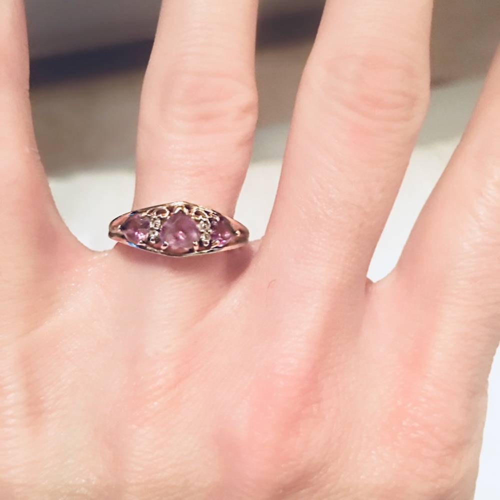 Lovely AMETHYST AND DIAMOND RING♥️💍 - Picture 4 of 4